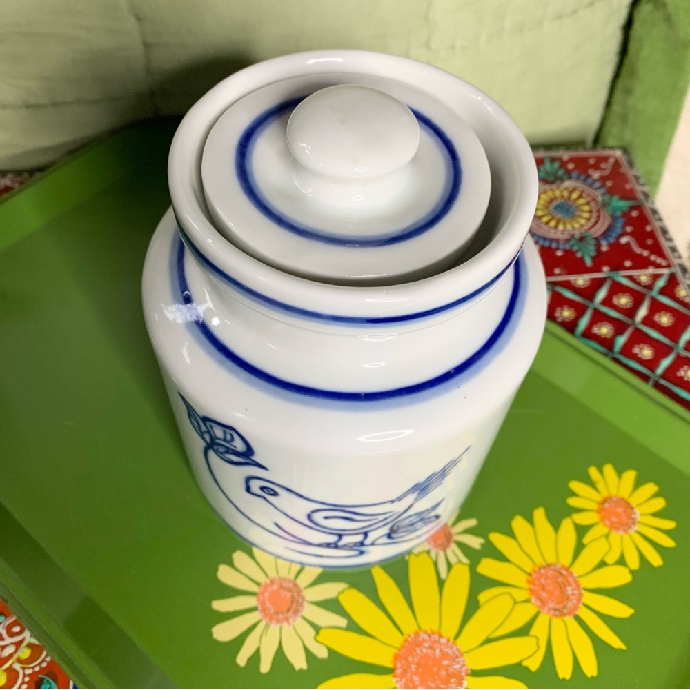 Ceramic Bird Canister - Picture 2 of 10